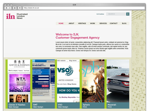 Homepage design for ILN website