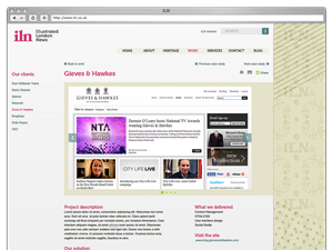 Project page design for ILN website